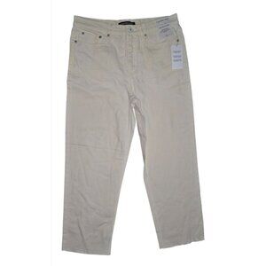 Calvin Klein Womens High Rise Straight Ankle Jeans Size 29 White Denim